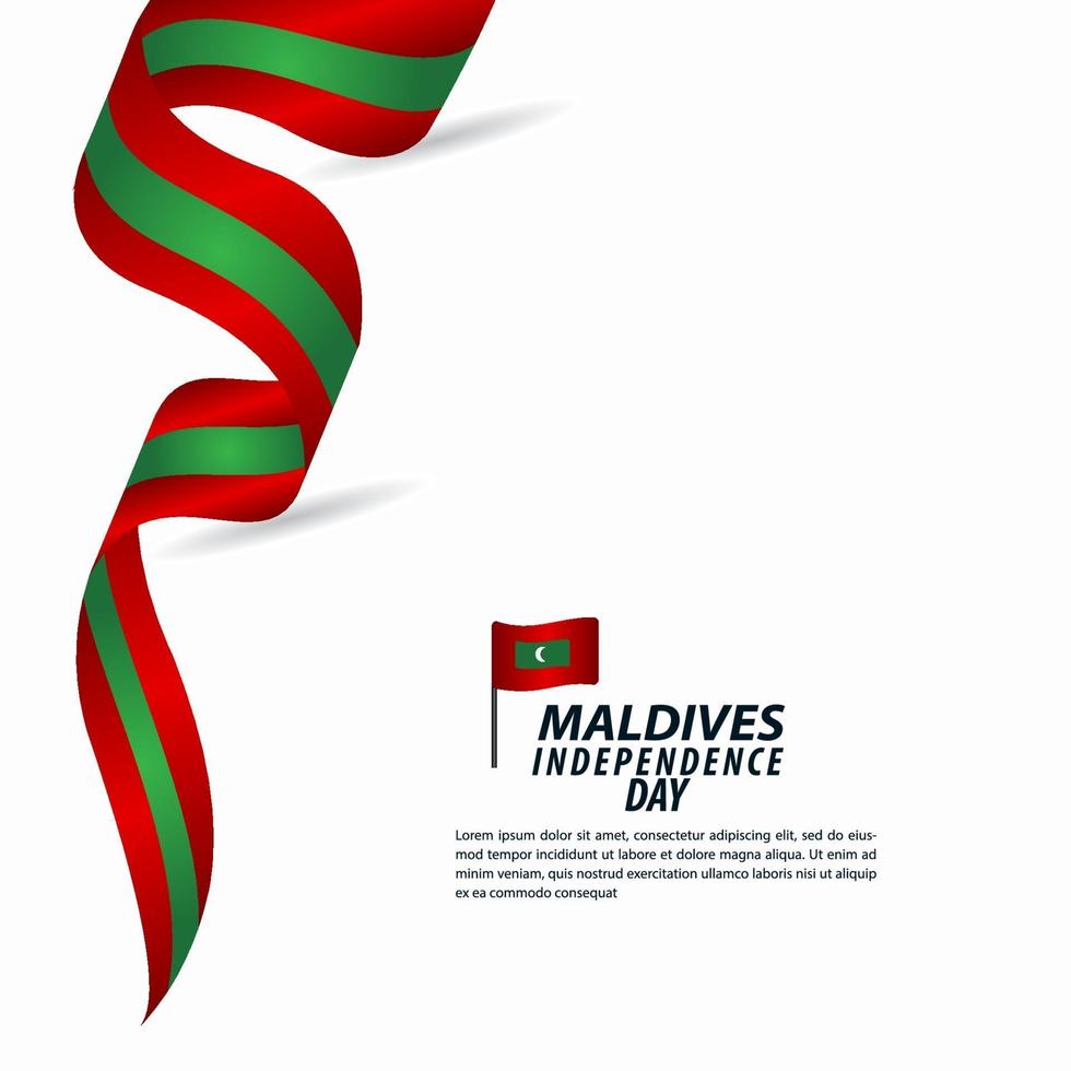 Maldives Independence Day Celebration Vector Template Design Illustration