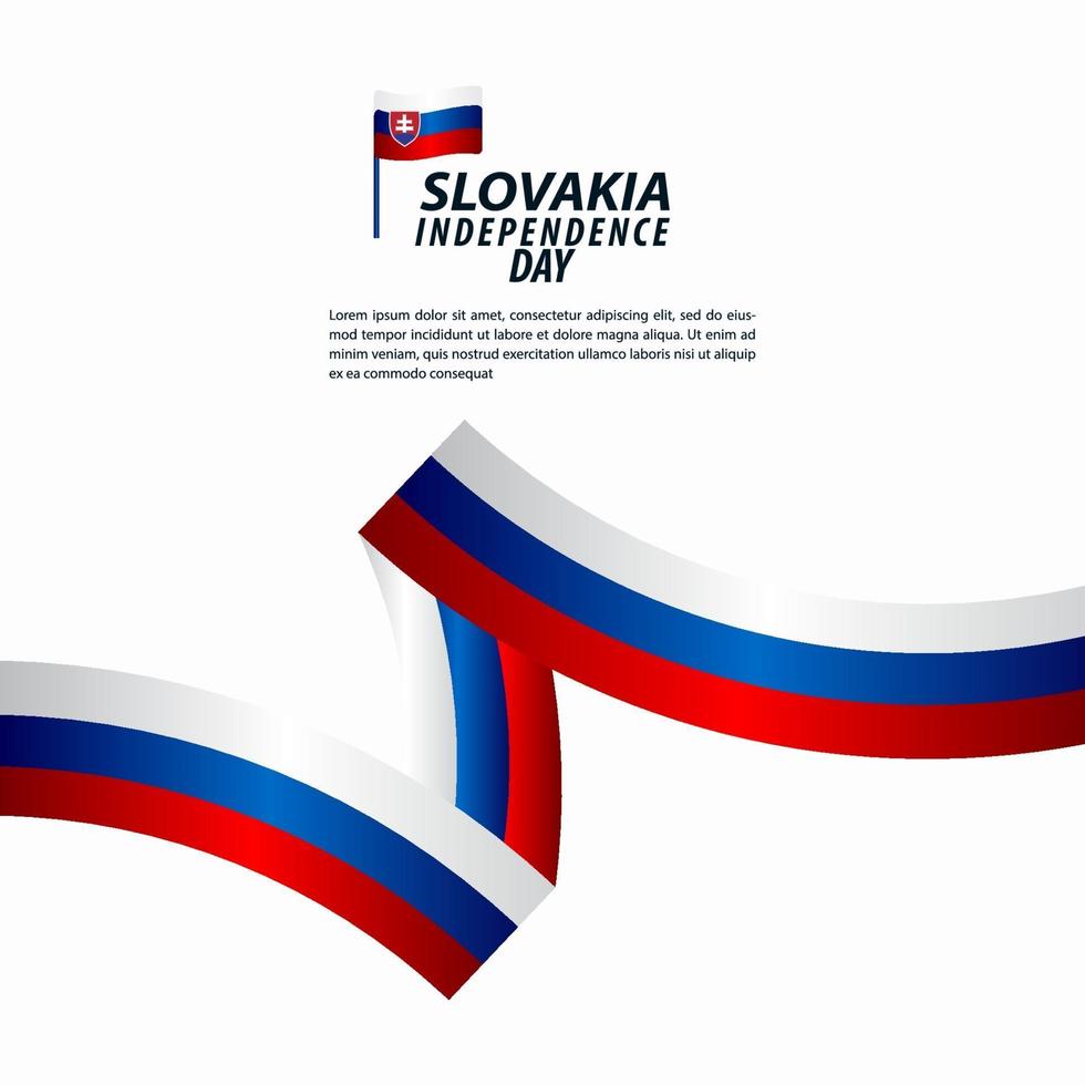 Slovakia Independence Day Celebration Vector Template Design Illustration