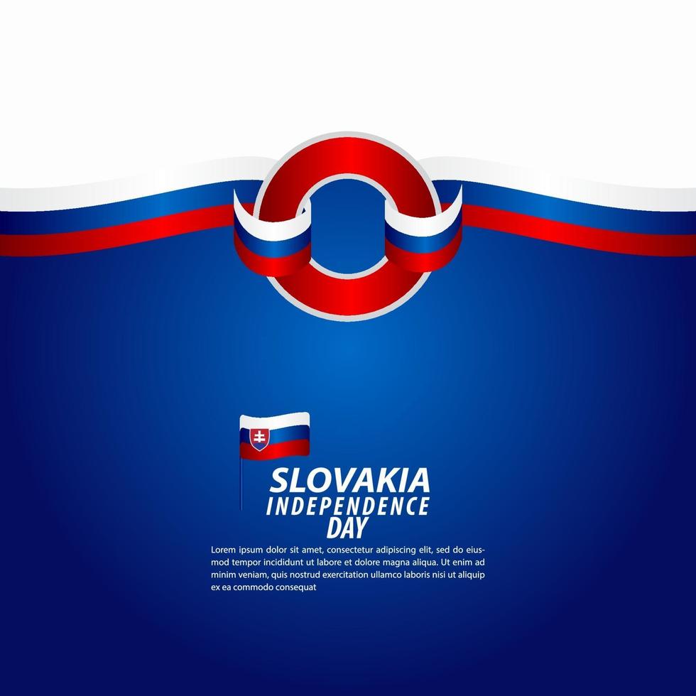 Slovakia Independence Day Celebration Vector Template Design Illustration