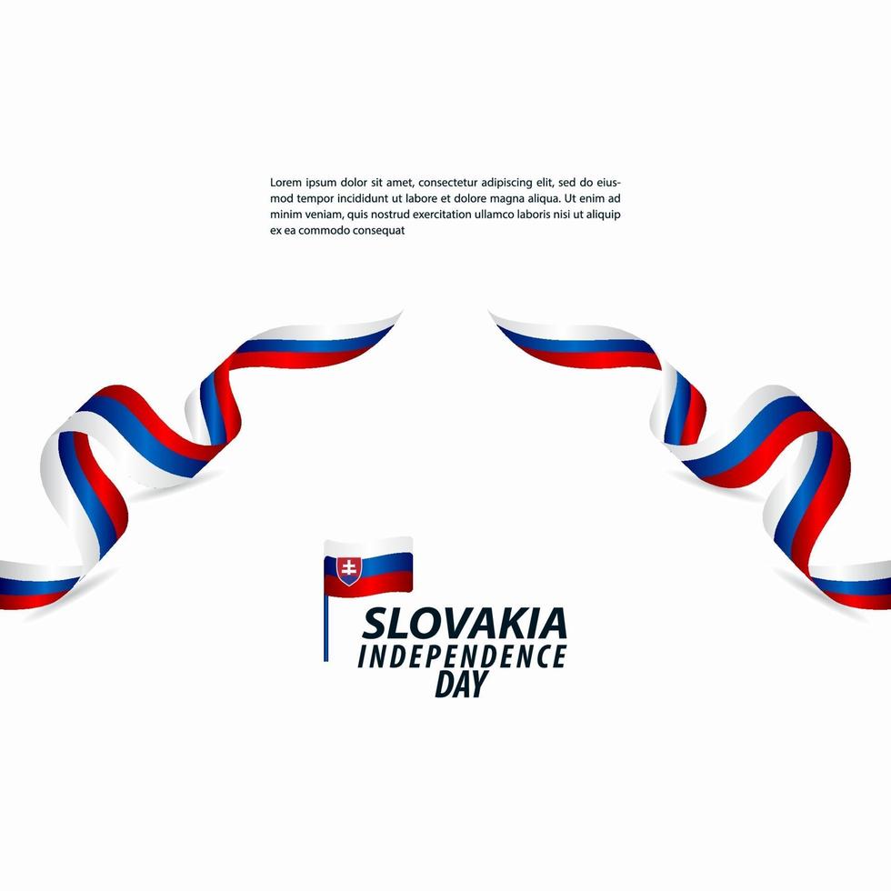 Slovakia Independence Day Celebration Vector Template Design Illustration