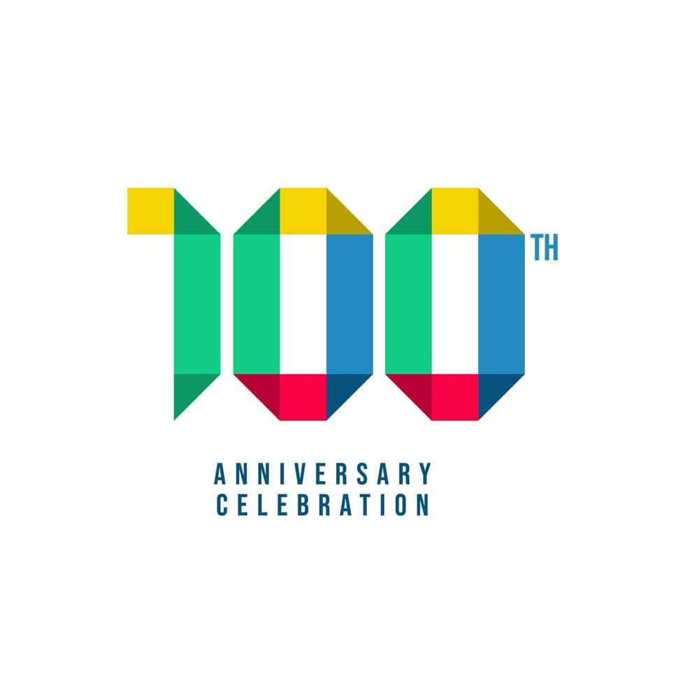 100 Th Anniversary Celebration Vector Template Design Illustration