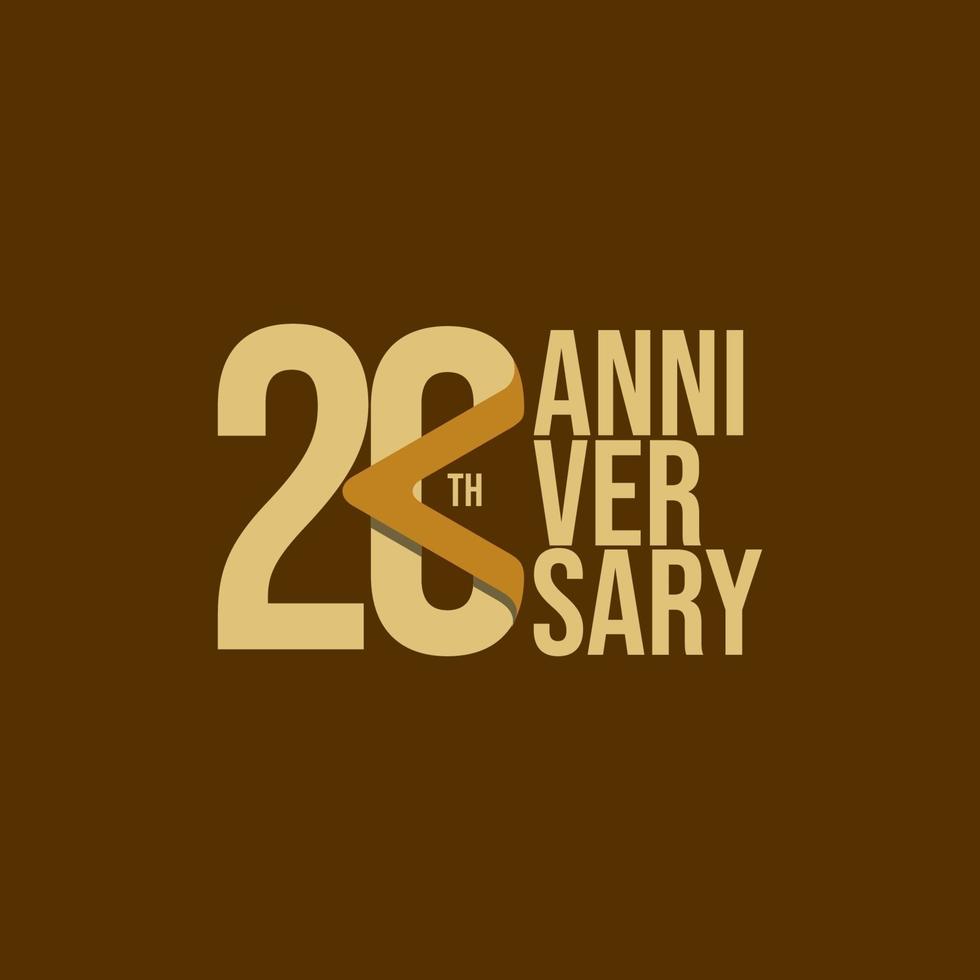 20 Th Anniversary Celebration Vector Template Design Illustration