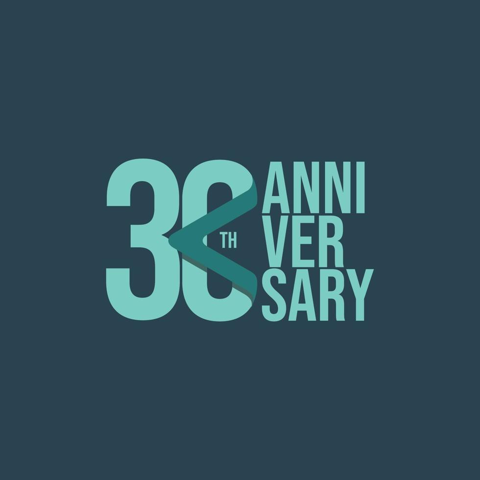 Ilustración de diseño de plantilla de vector de celebración de 30 aniversario