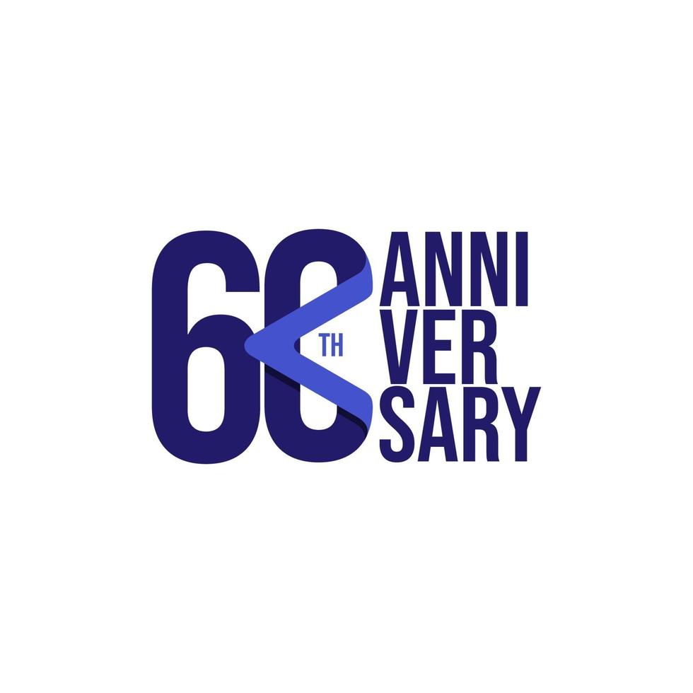 60 Th Anniversary Celebration Vector Template Design Illustration