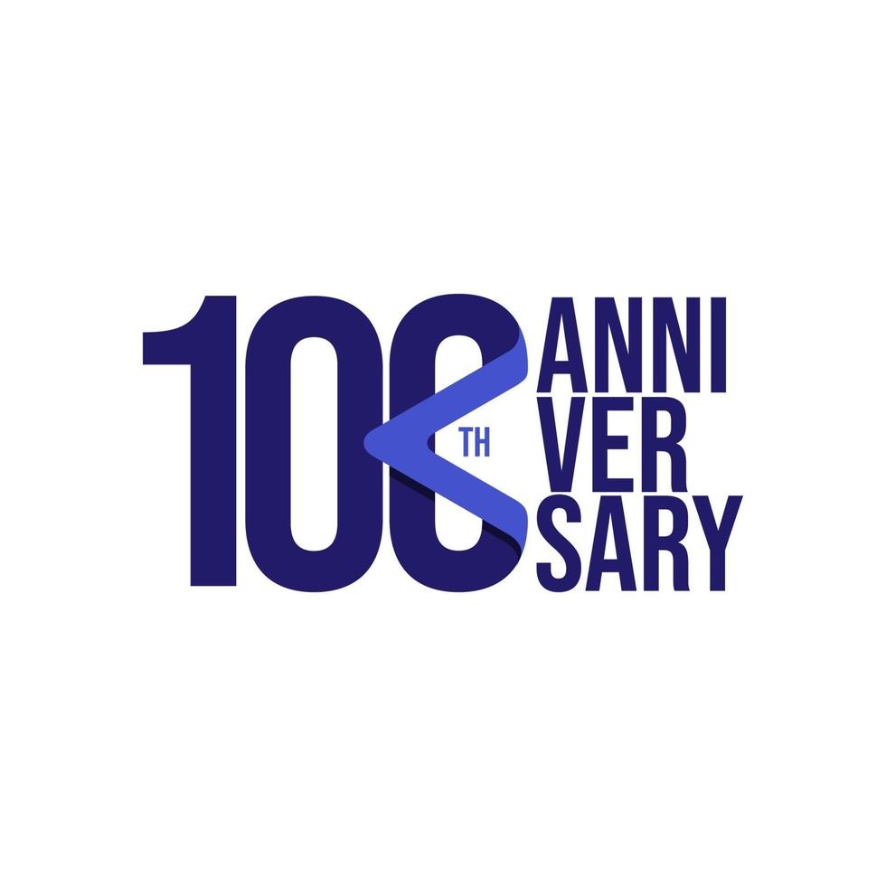 100 Th Anniversary Celebration Vector Template Design Illustration