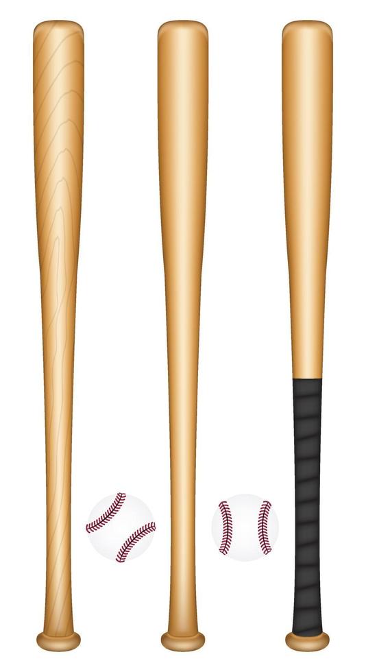 baseballs and bats vector