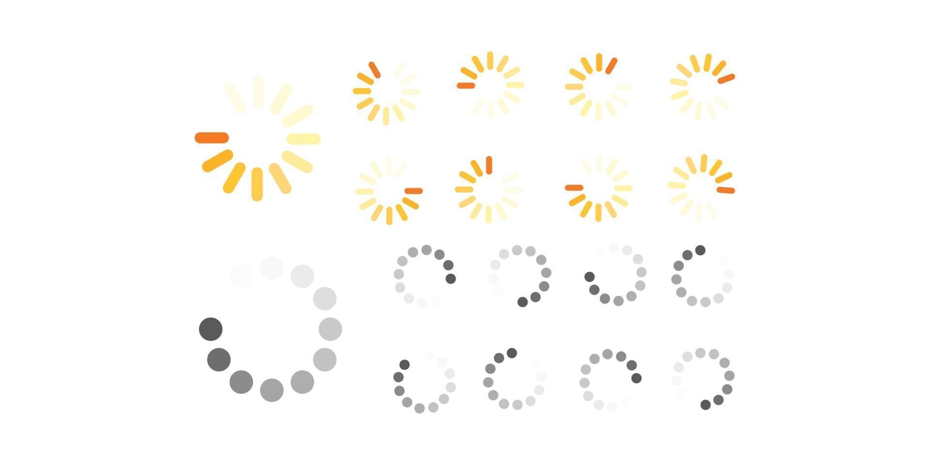 Vector download or upload status icon illustration, Load icon. Circle website buffer loader.