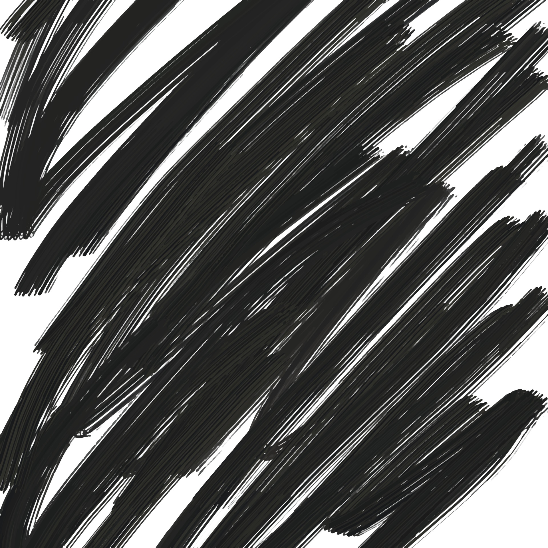 brush strokes vector seamless pattern. Black paint freehand scribbles