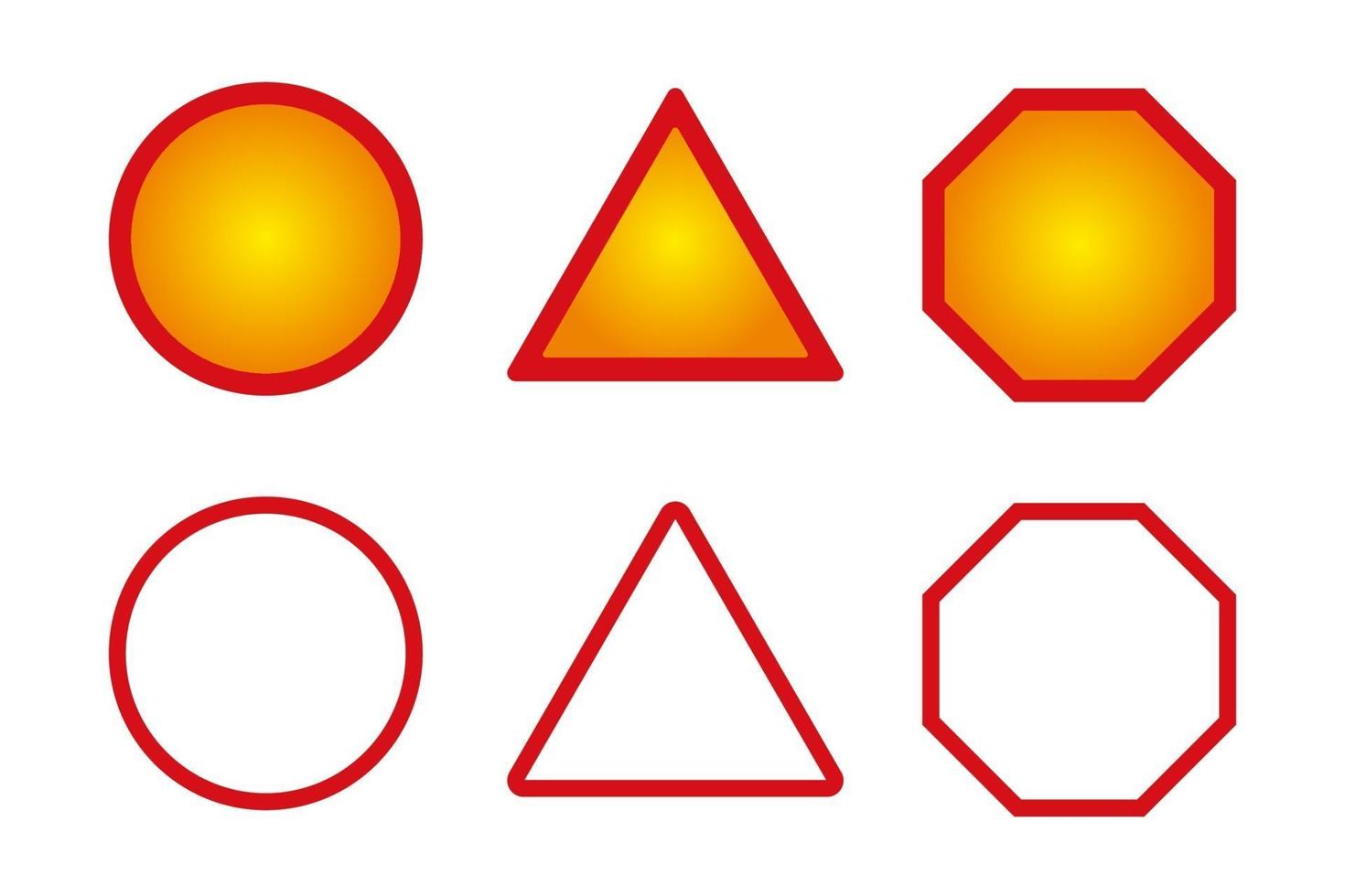 Empty Vector Sign Set With Different Shapes