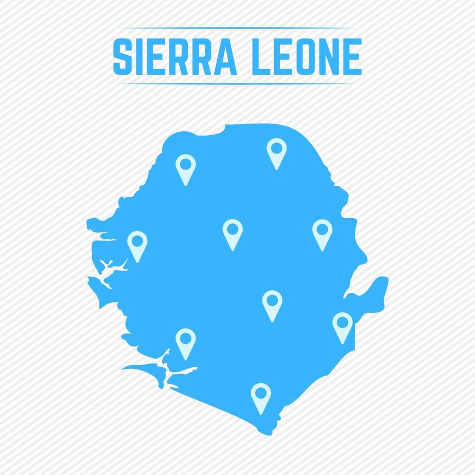 Sierra Leone Simple Map With Map Icons vector
