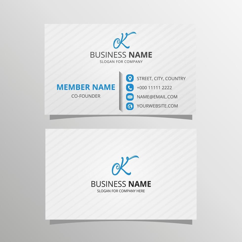 Simple White Business Card Template vector