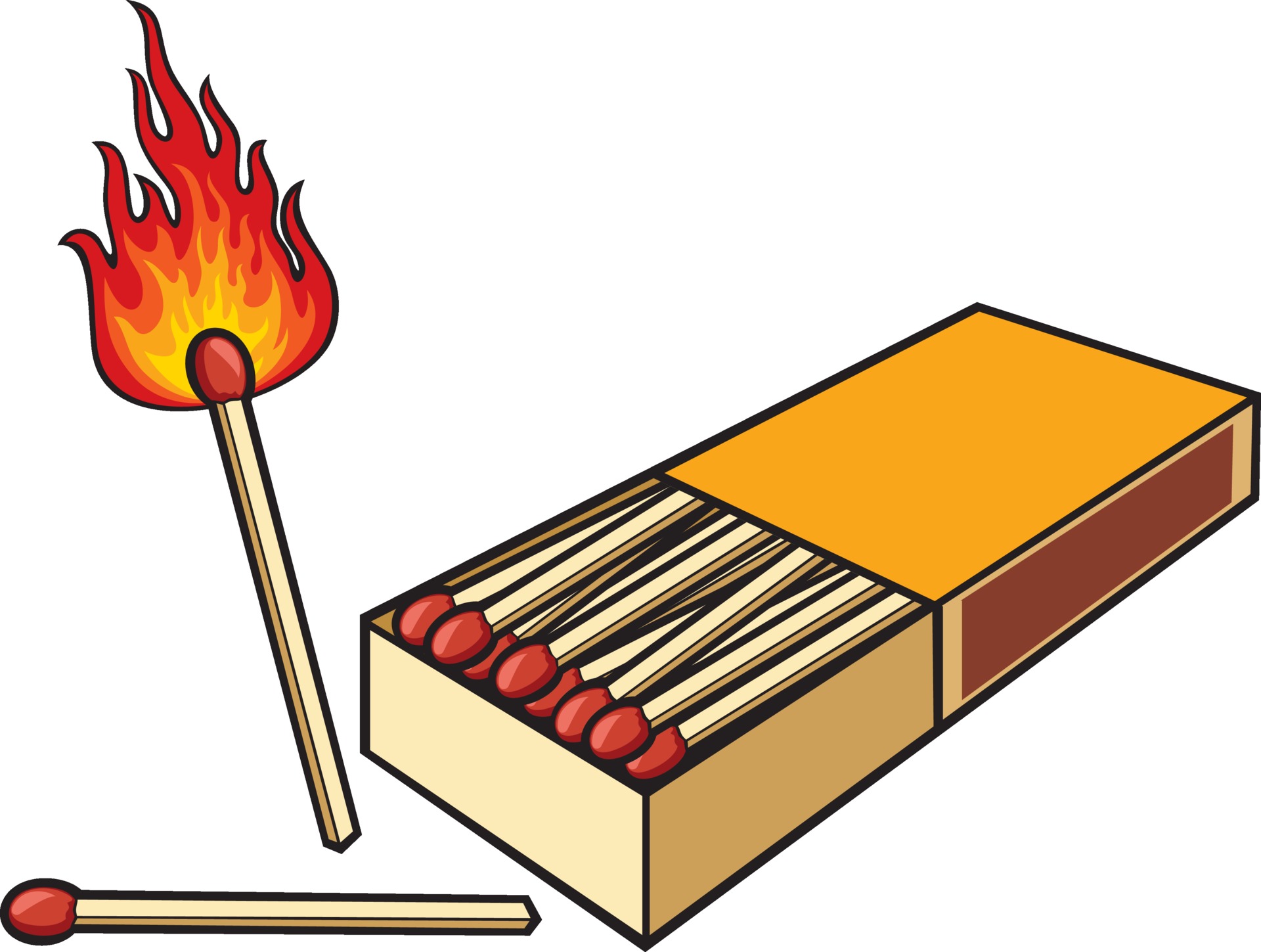 matches and a match box 2321697 Vector Art at Vecteezy