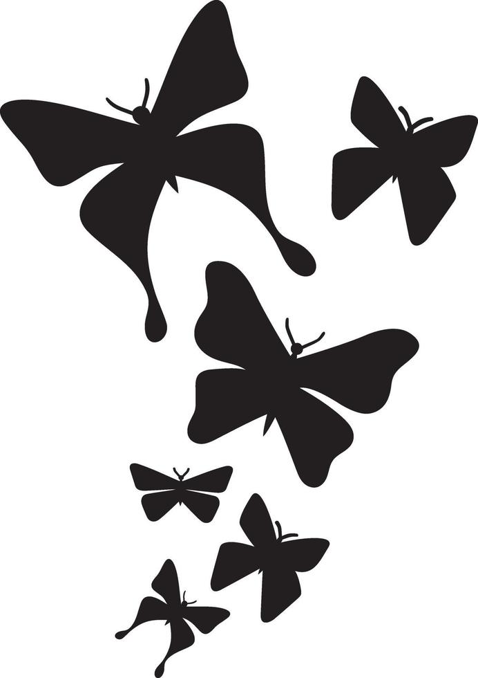 flying butterflies illustration vector