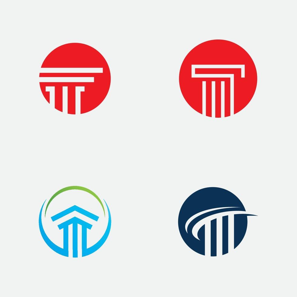 Diseño de ilustración de plantilla de logotipo de vector de icono de columna
