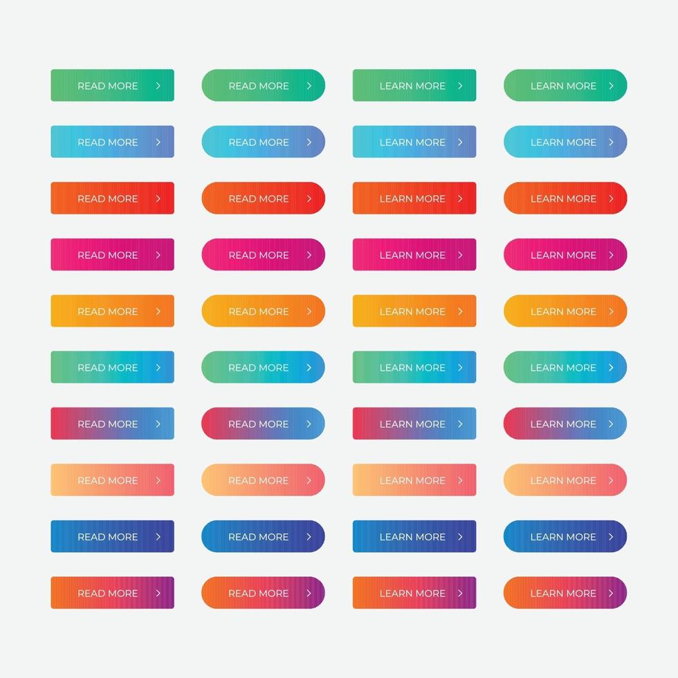 Set of ui elements buttons for website and mobile app design vector