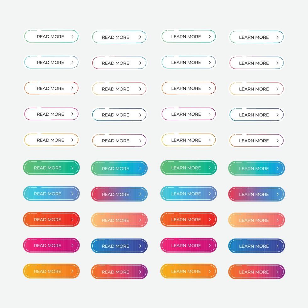 Set of ui elements buttons for website and mobile app design vector