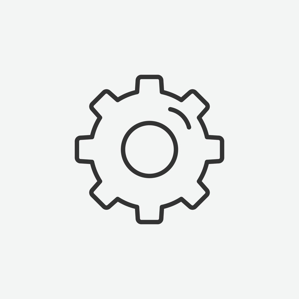 Setting icon design vector sign. Gear isolated sign.