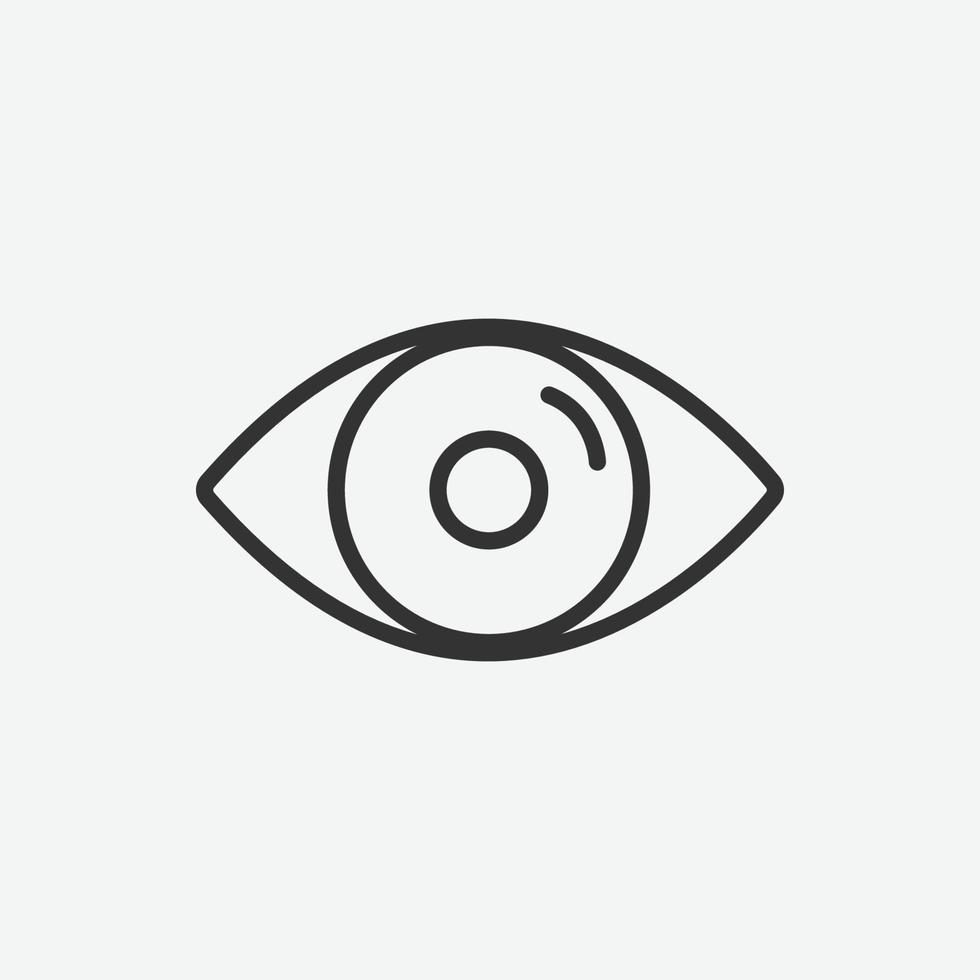 eye isolated icon vector. visible, view, see flat style sign vector