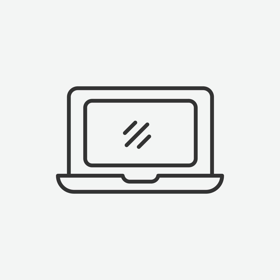 laptop icon. computer symbol. electronic device isolated sign. vector