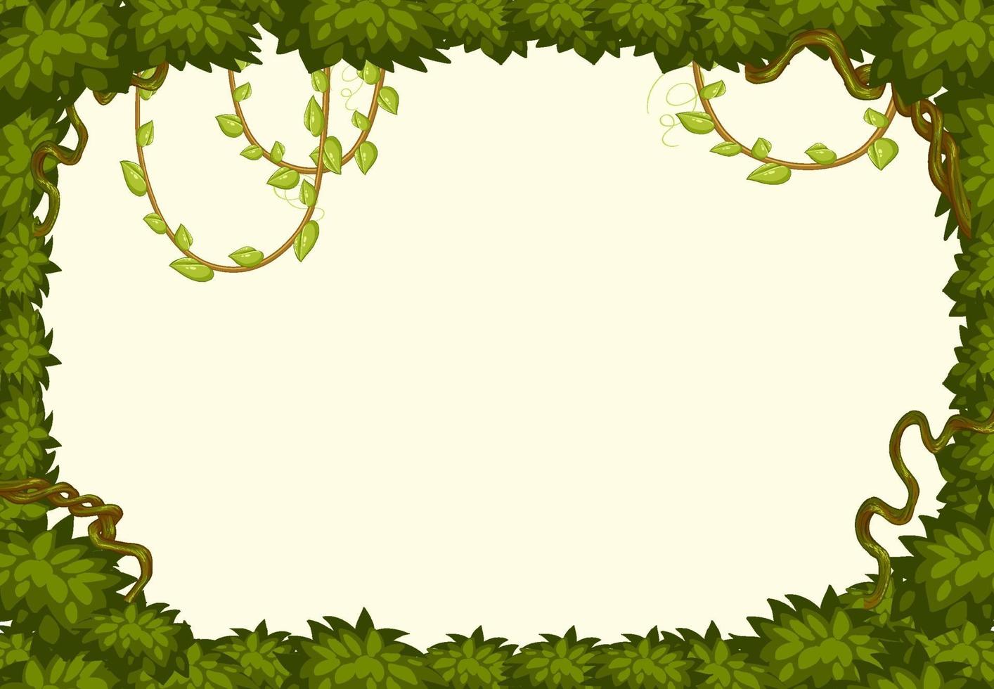 Empty background with jungle tree elements vector