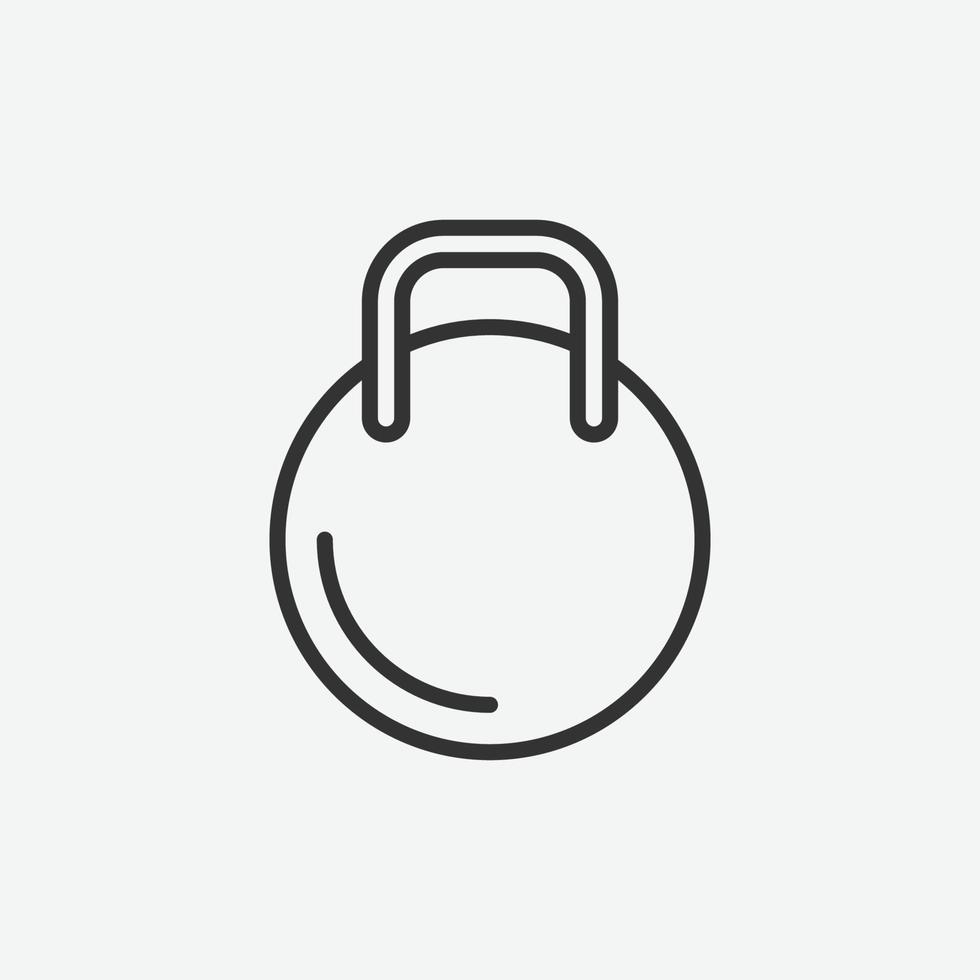 vector illustration of kettlebell icon.