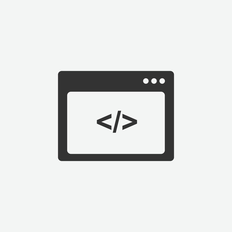 Coding icon vector. Development sign symbol vector