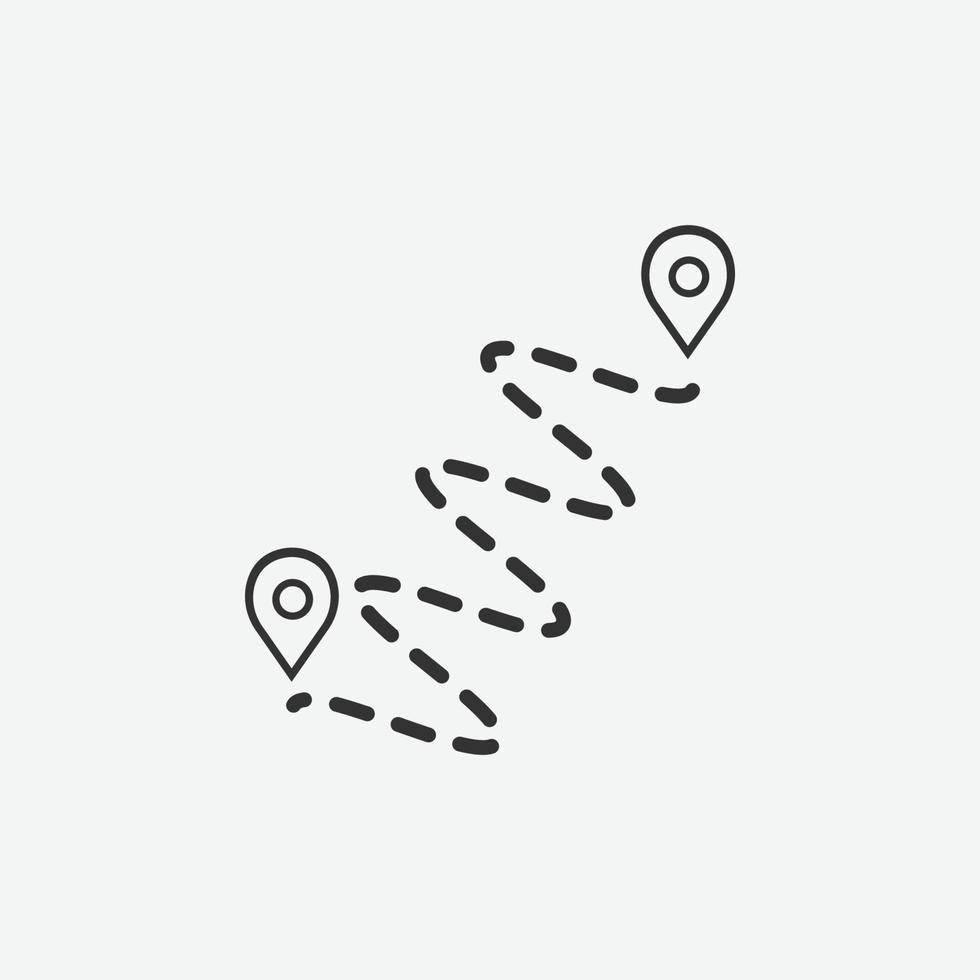 route vector icon. navigation symbol. pin, map sign.