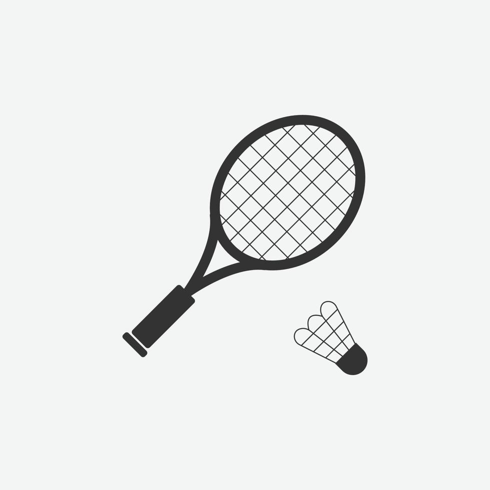 vector illustration of badminton with ball icon.