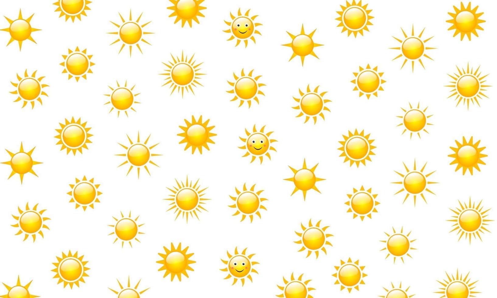 Abstract Sun Seamless Pattern Flat Design vector