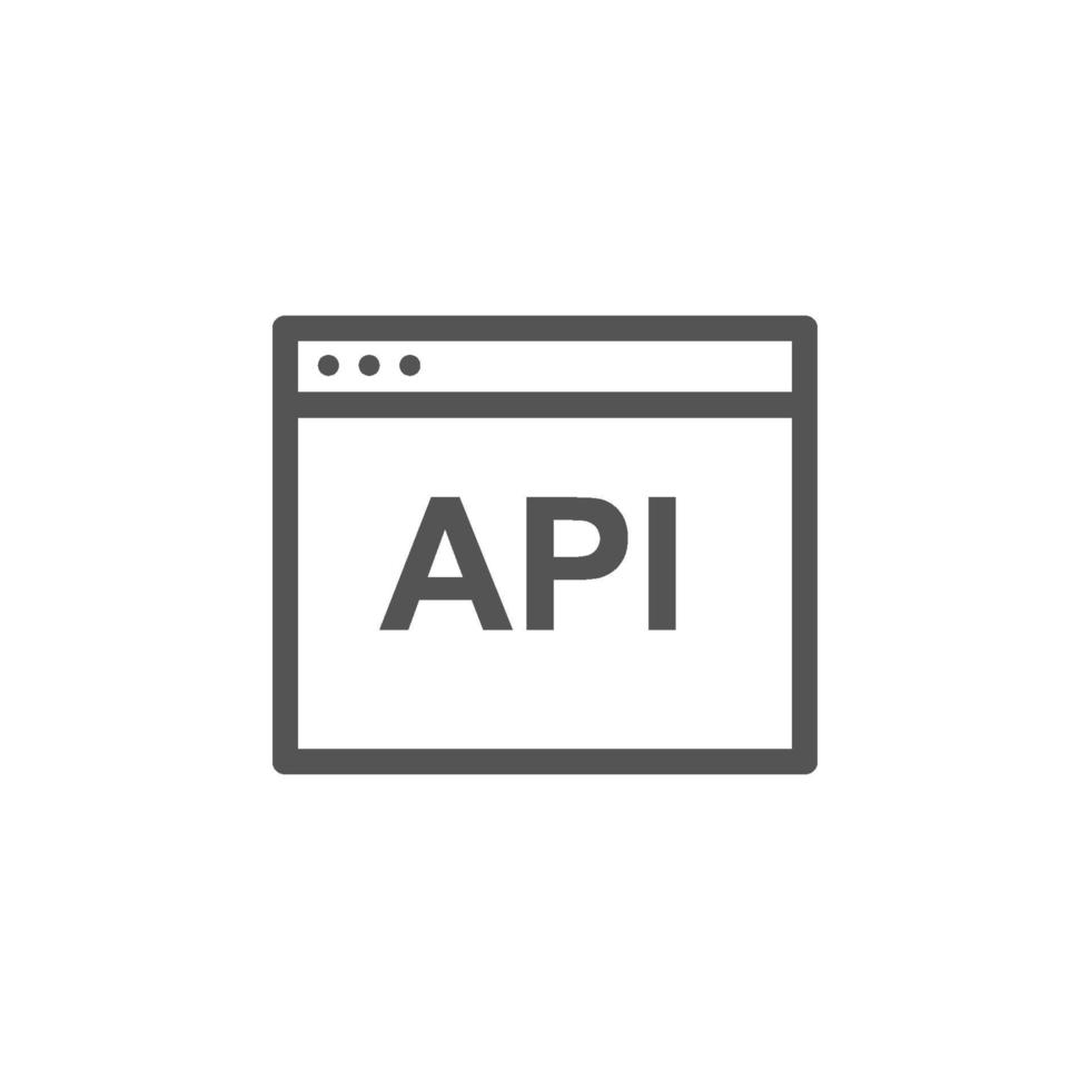 API vector isolated flat icon