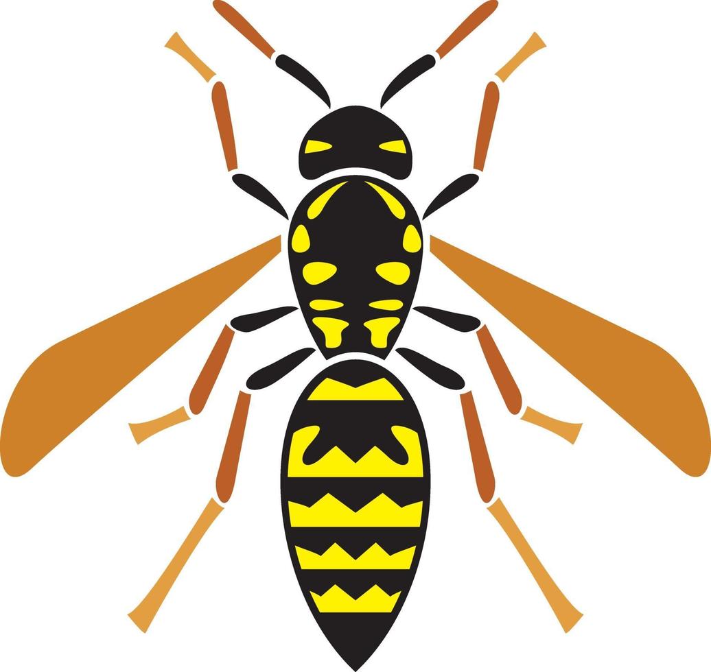 icono de insecto avispa vector