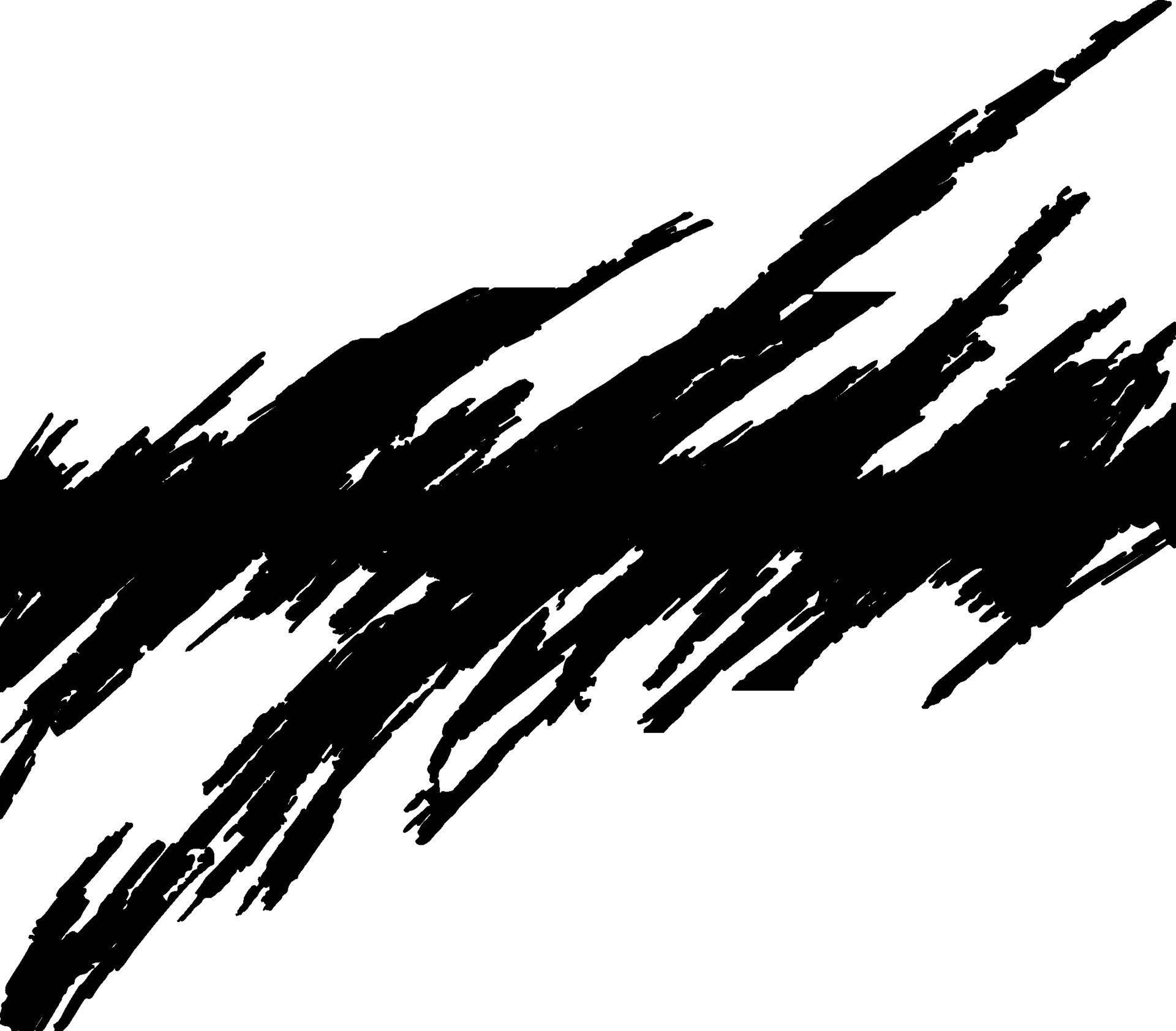 brush strokes vector seamless pattern. Black paint freehand scribbles