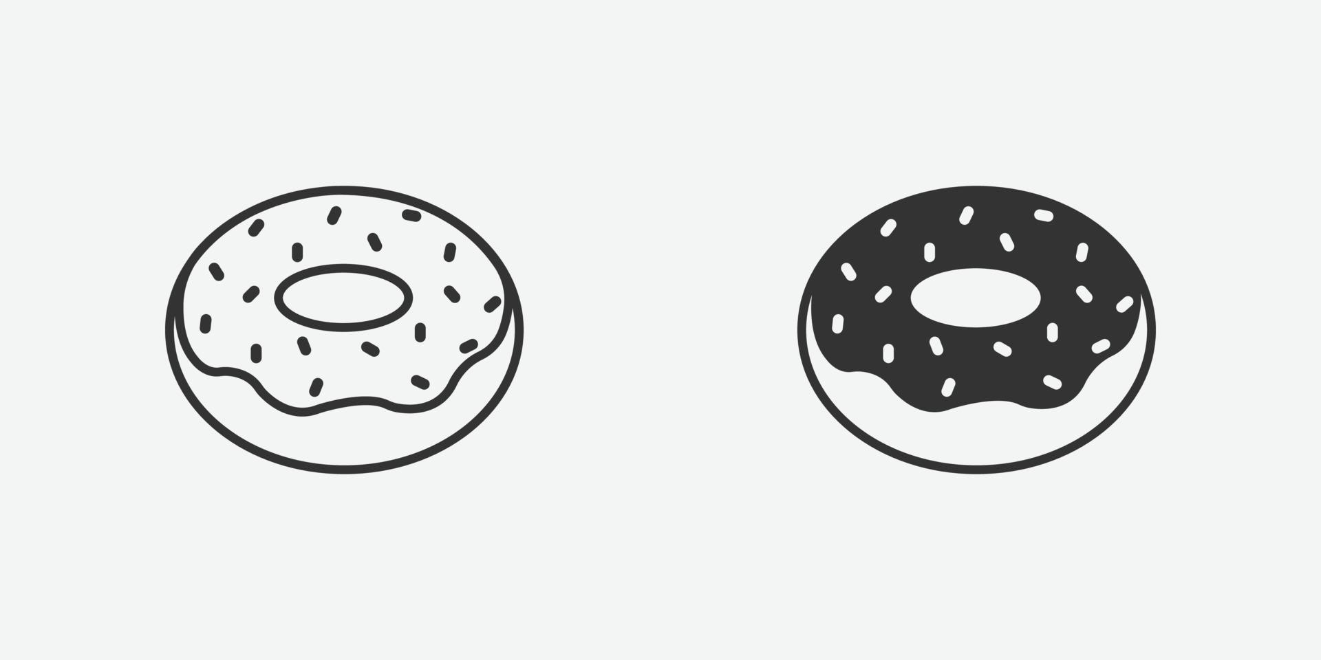 Vector illustration of delicious sweet donut