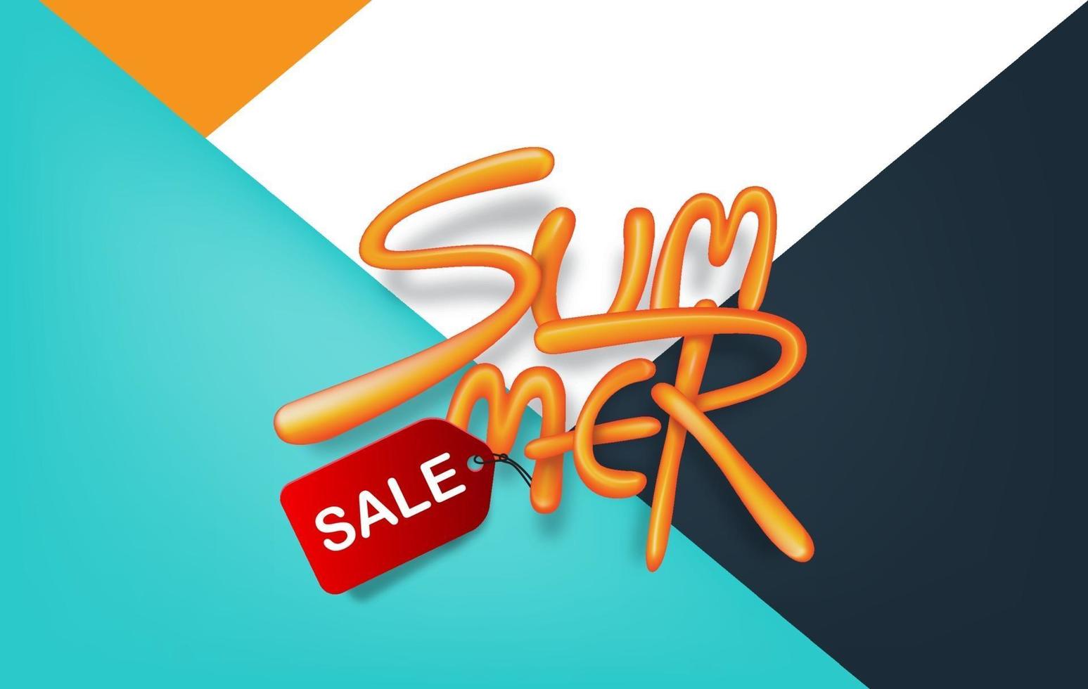 Summer sale poster banner background template vector