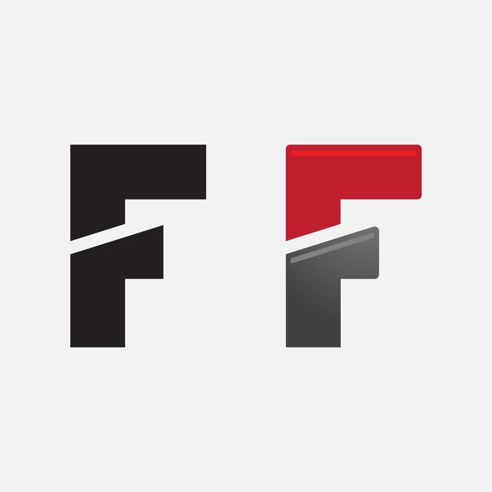 Plantilla de diseño de icono de logotipo letra f vector