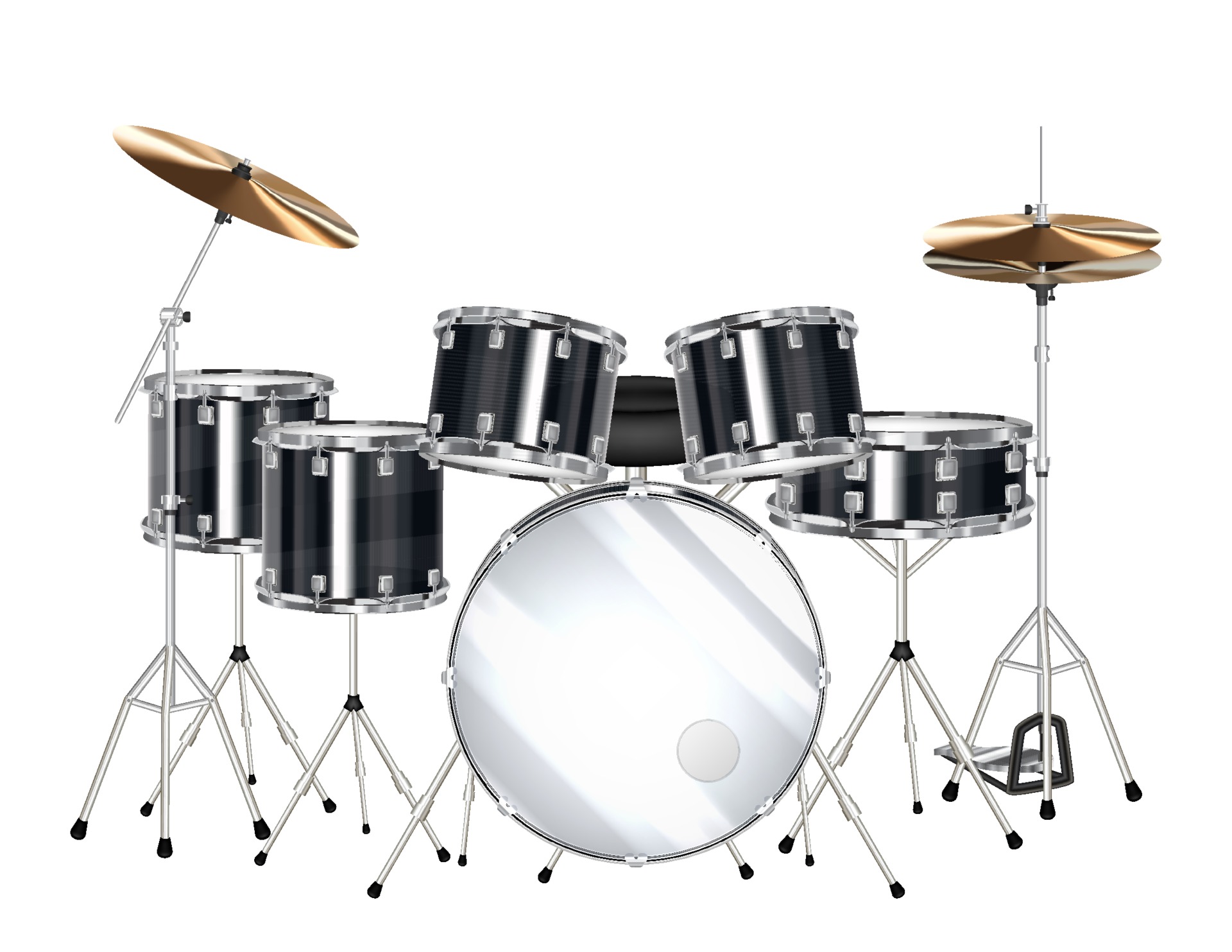 real black drum set on a white background 2323827 Vector Art at Vecteezy