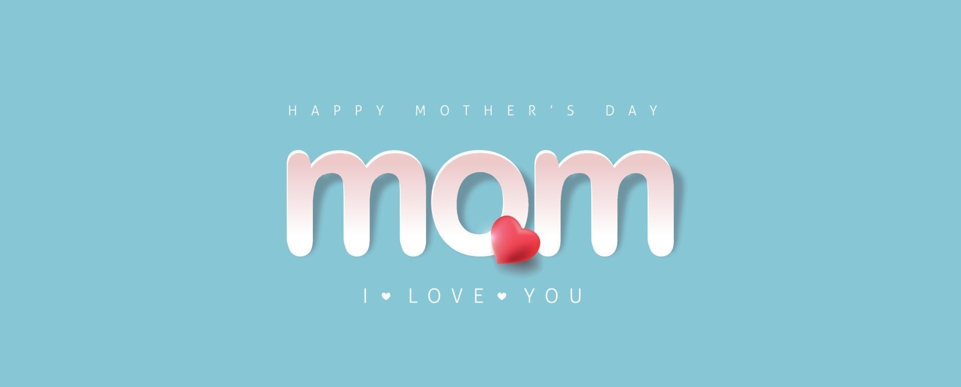 Mothers day banner background layout with Heart Shaped Balloons and text paper art style.Greetings and presents for Mothers day in flat lay styling.Vector illustration template. vector