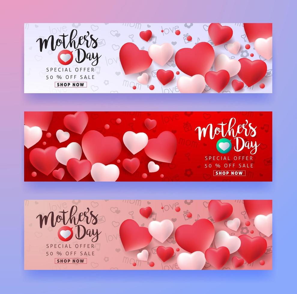 Mother's day sale poster banner background vector