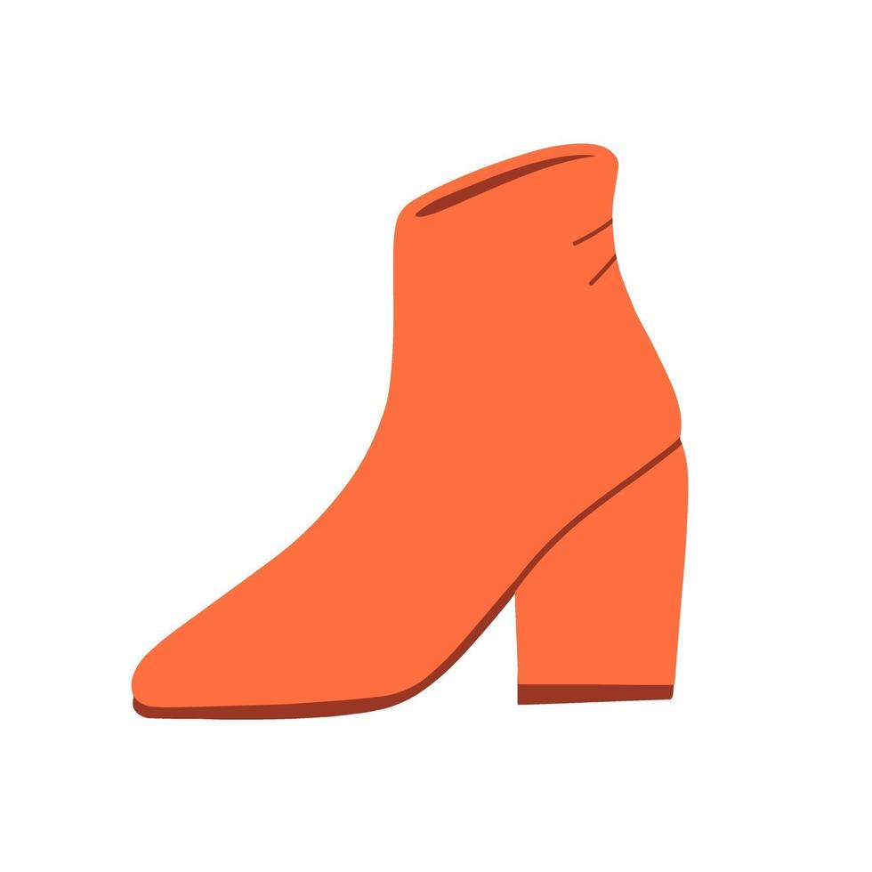 Womens high-heeled boots. Boots. Vector cartoon flat illustration. Vector illustration
