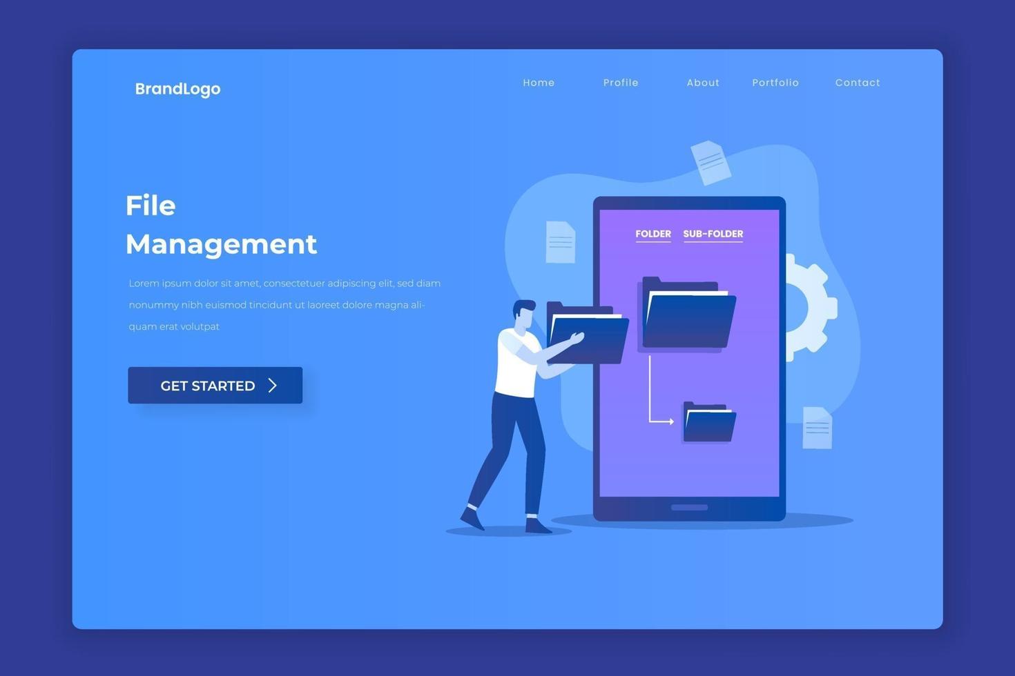 File management illustration concept vector