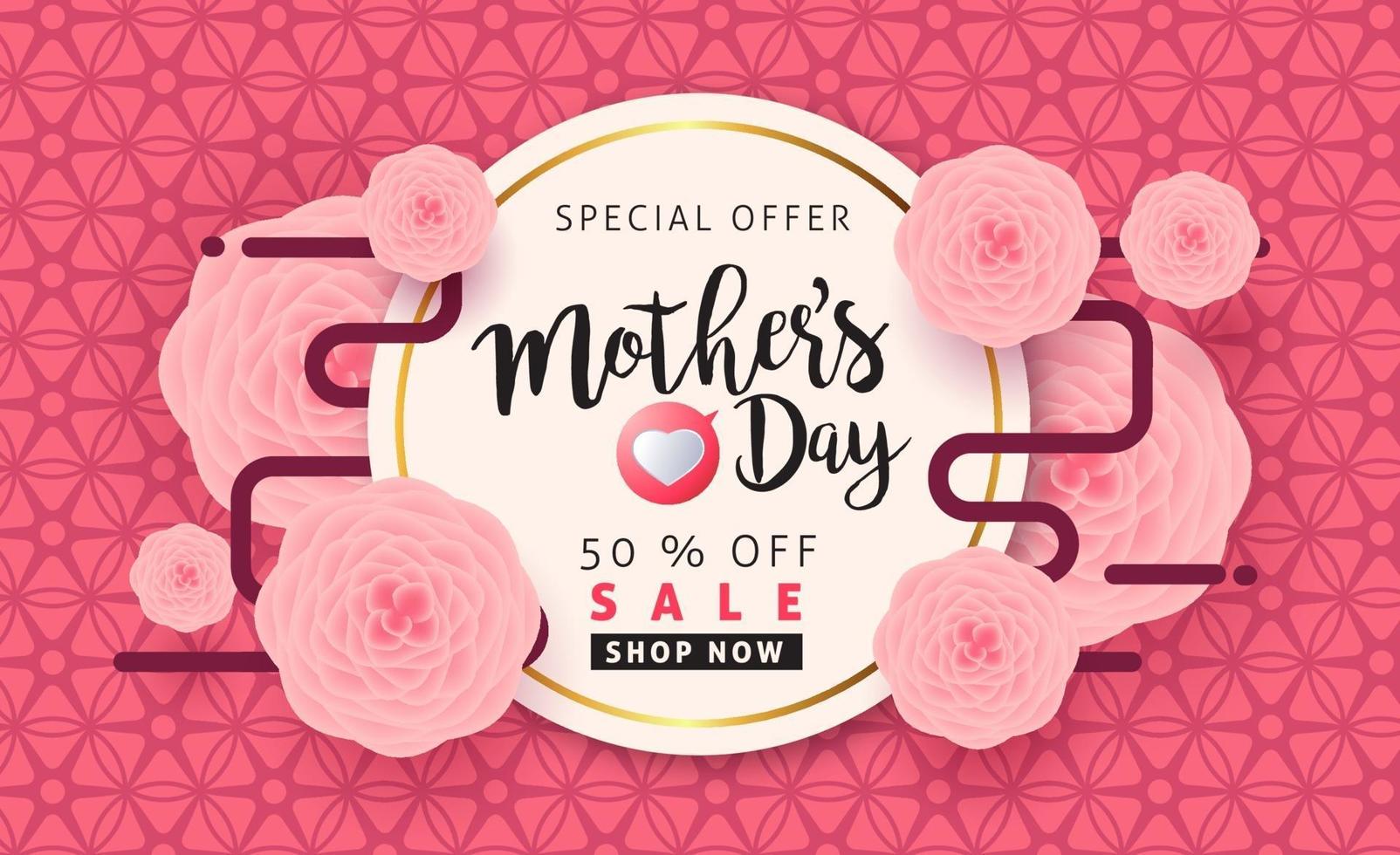 Mother's day sale poster banner background vector