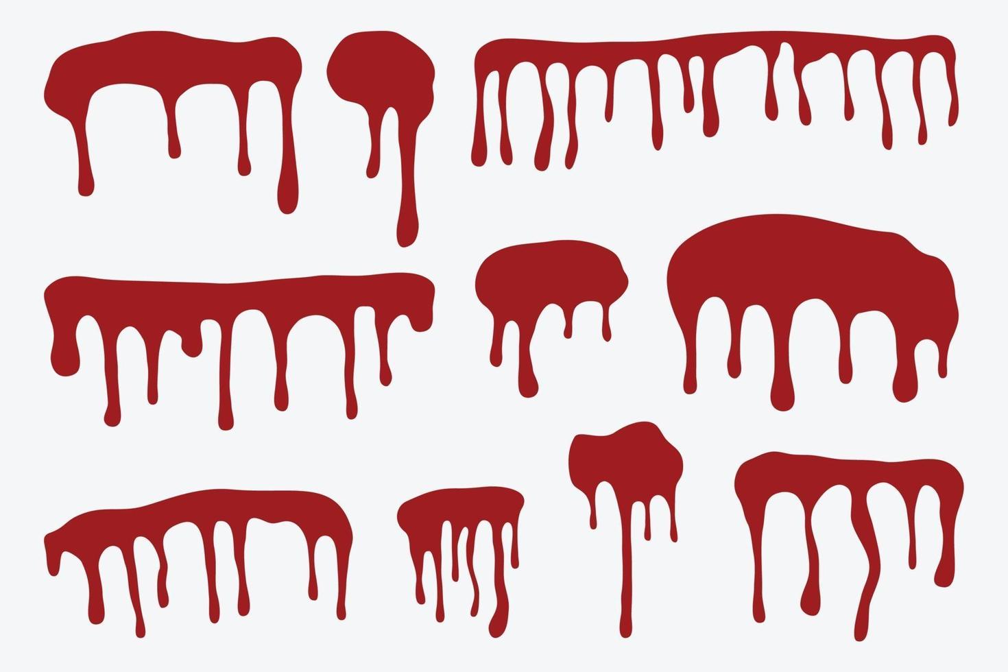 conjunto de gotas de sangre vector