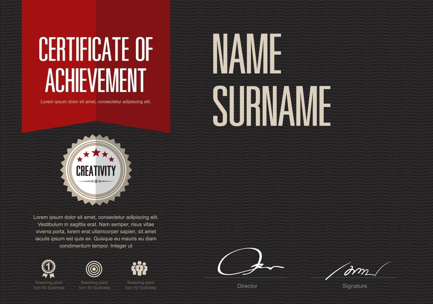 certificate of appreciation template, multipurpose certificate border with badge design vector