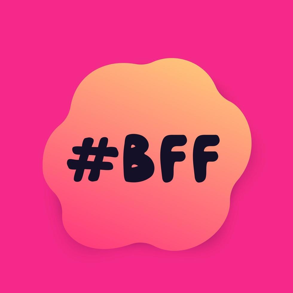 BFF, best friends forever, vector design