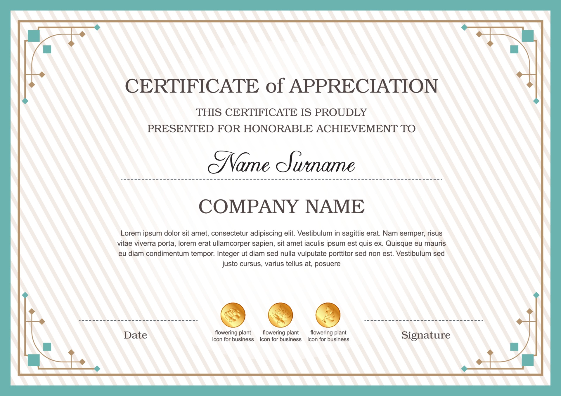 Certificate Of Appreciation Template Multipurpose Certificate Border