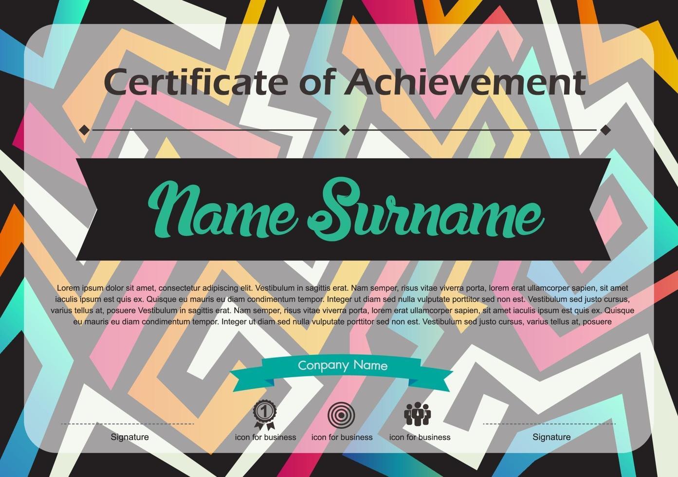 certificate of appreciation template, multipurpose certificate border with badge design vector