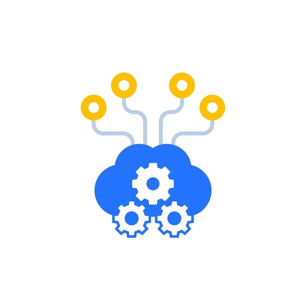 Edge computing icon for web, vector