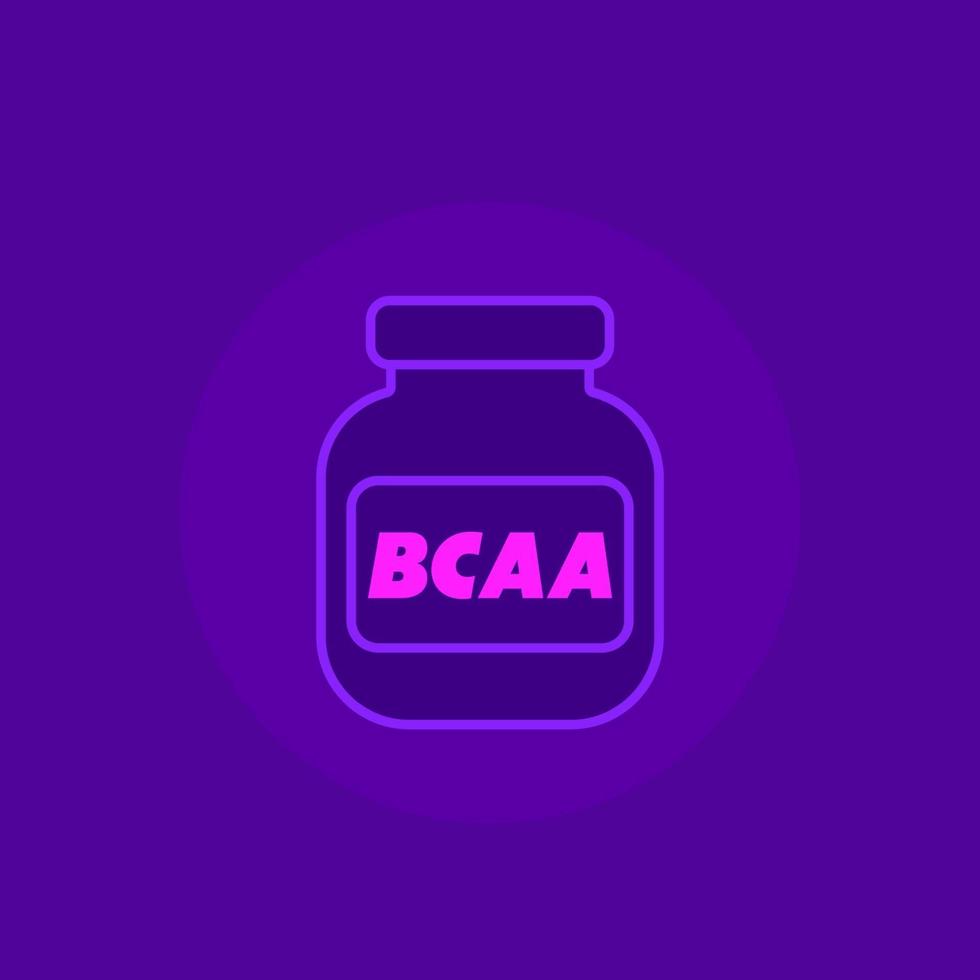 bcaa, gym supplements vector icon