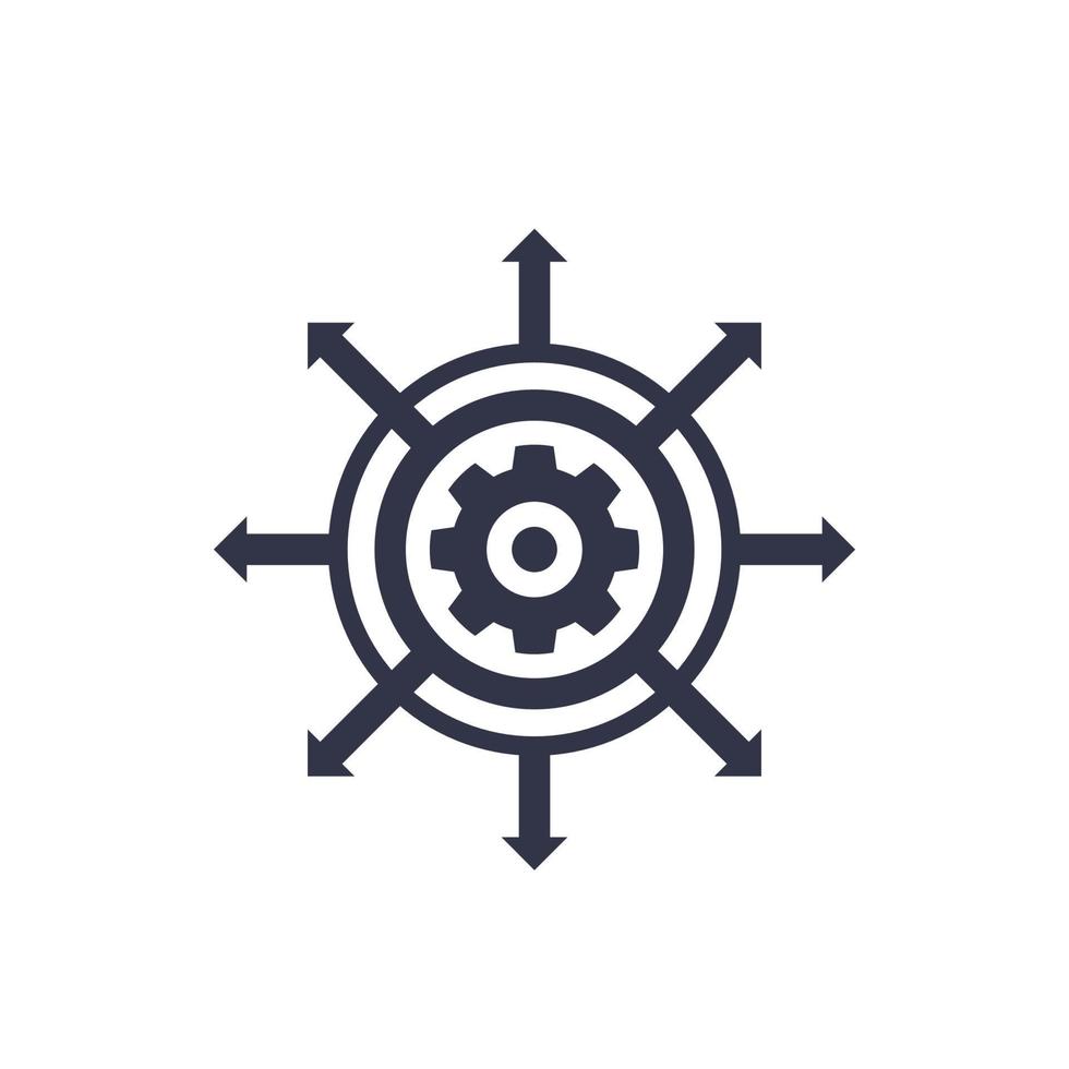 distribution, expansion vector icon