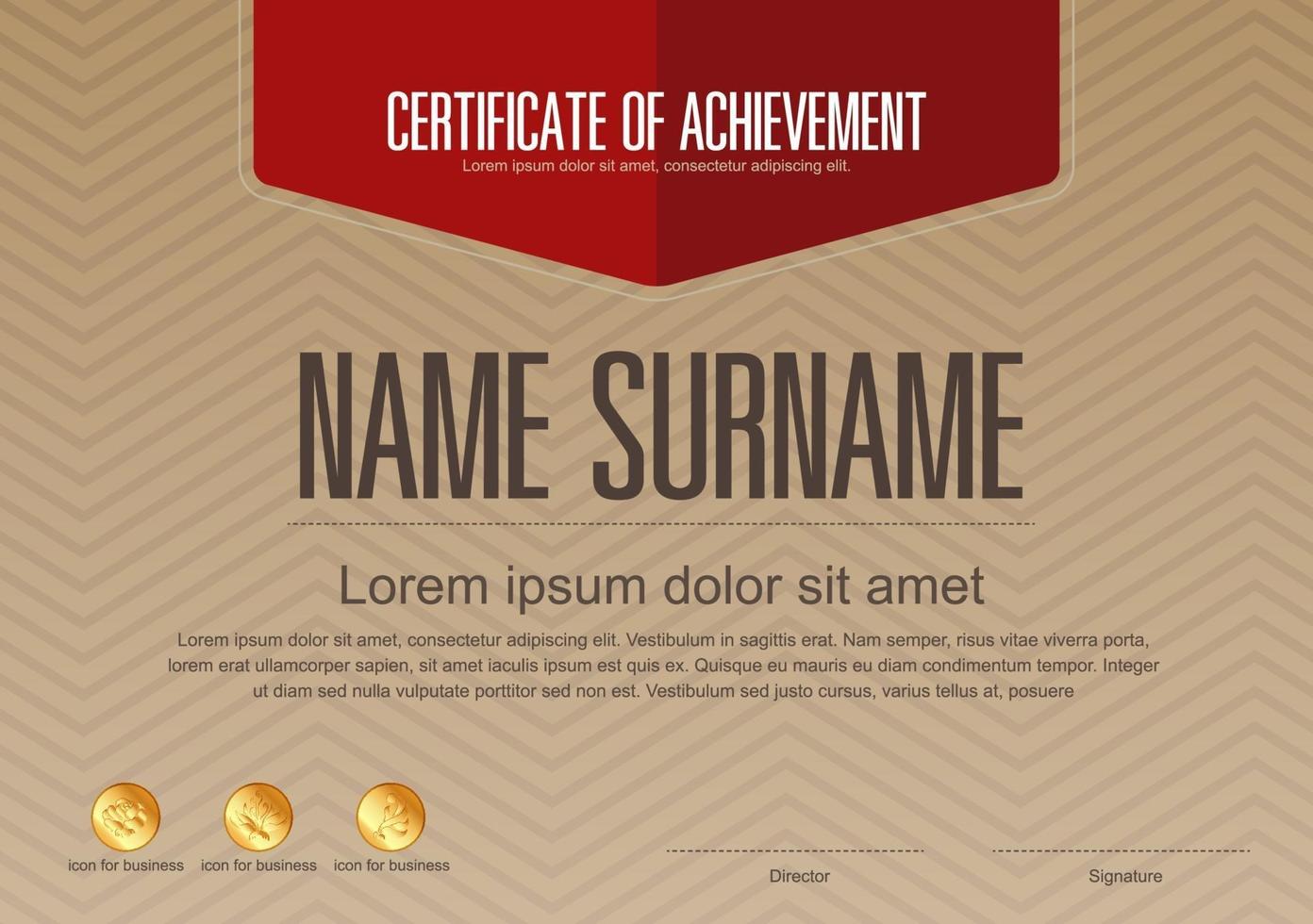 certificate of appreciation template, multipurpose certificate border with badge design vector